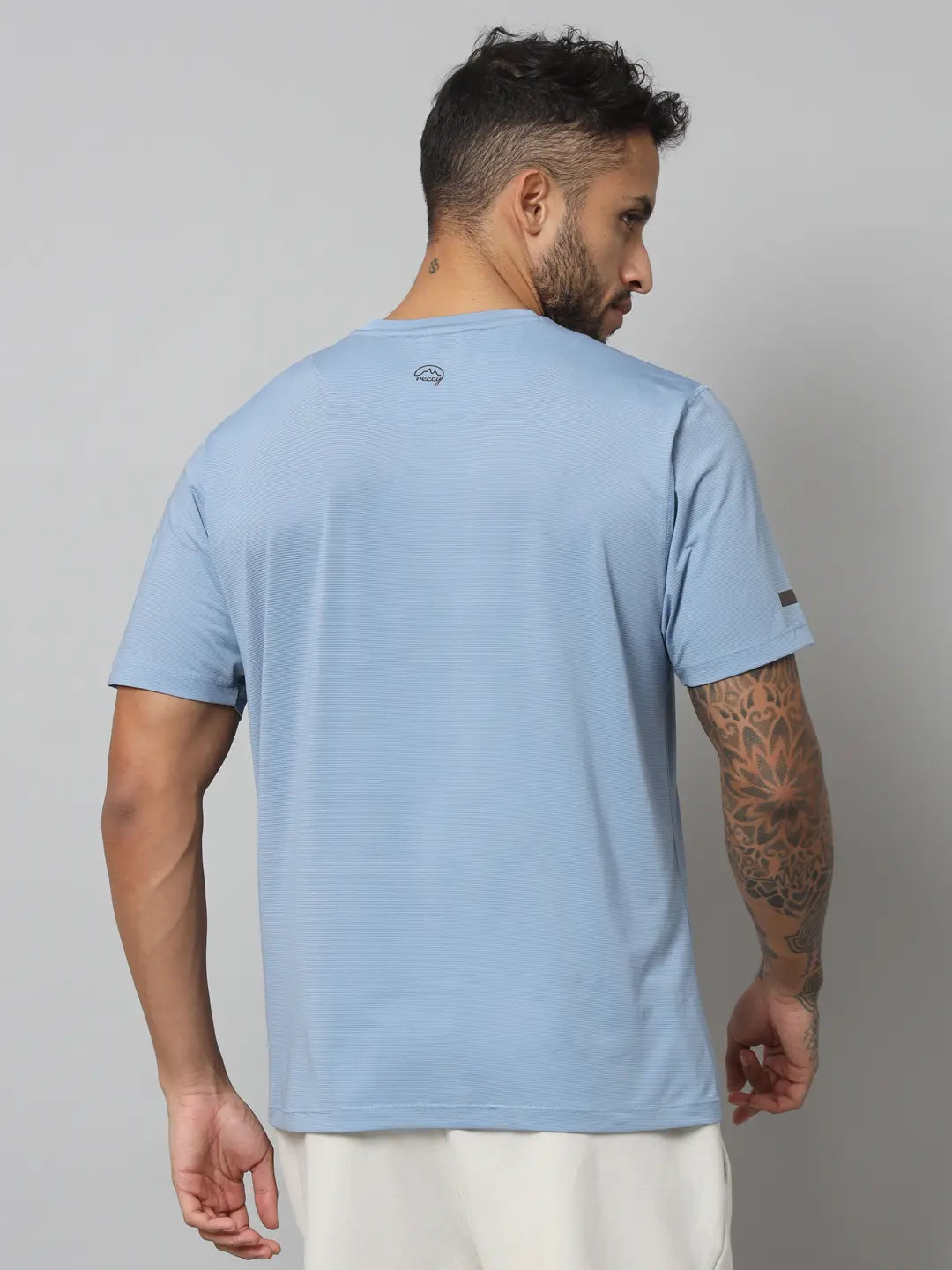Dusk Blue Men's Ultralight Athletic T Shirt Back Side - Reccy