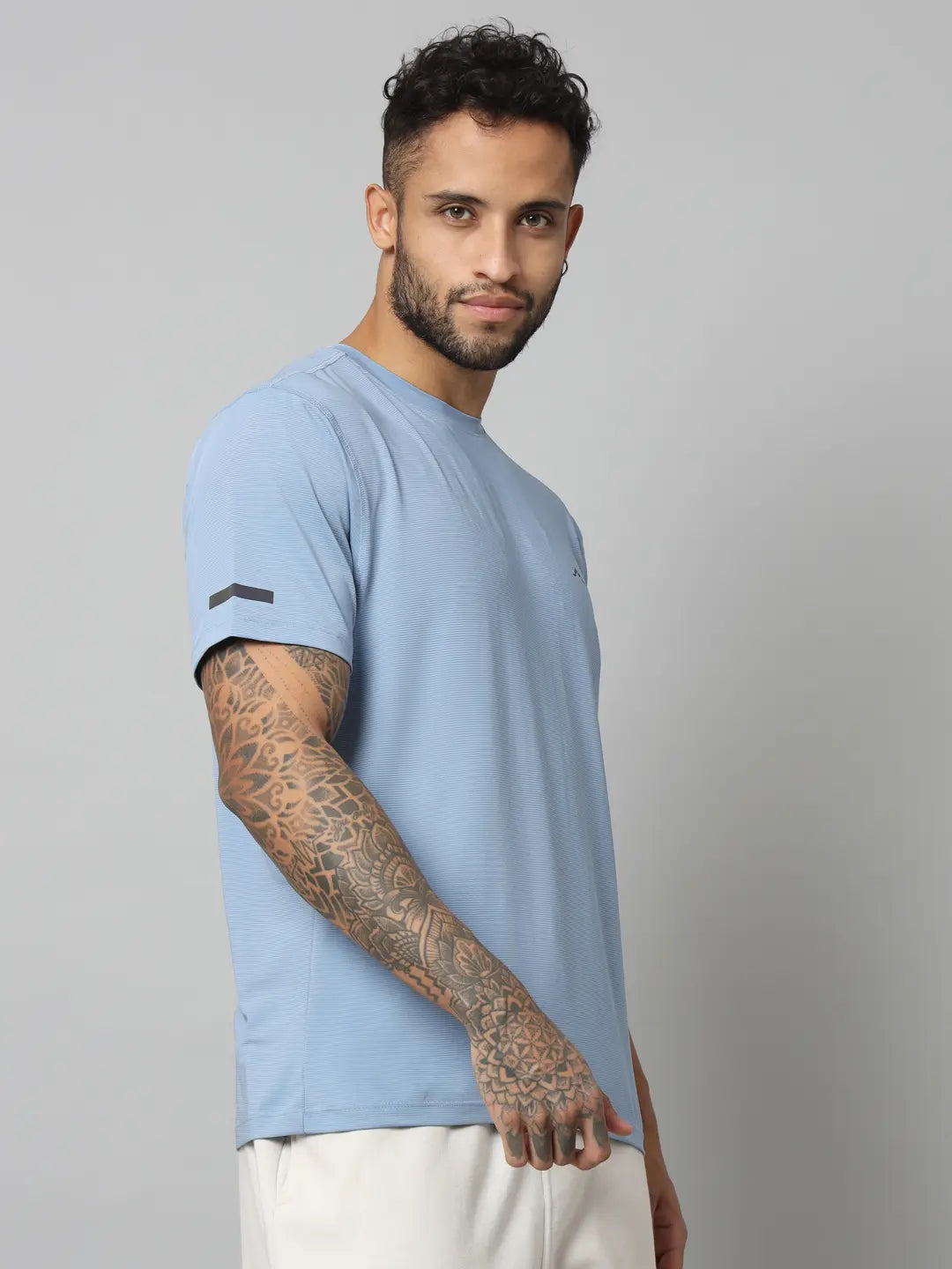 Dusk Blue Men's Ultralight Athletic T Shirt Right Side - Reccy