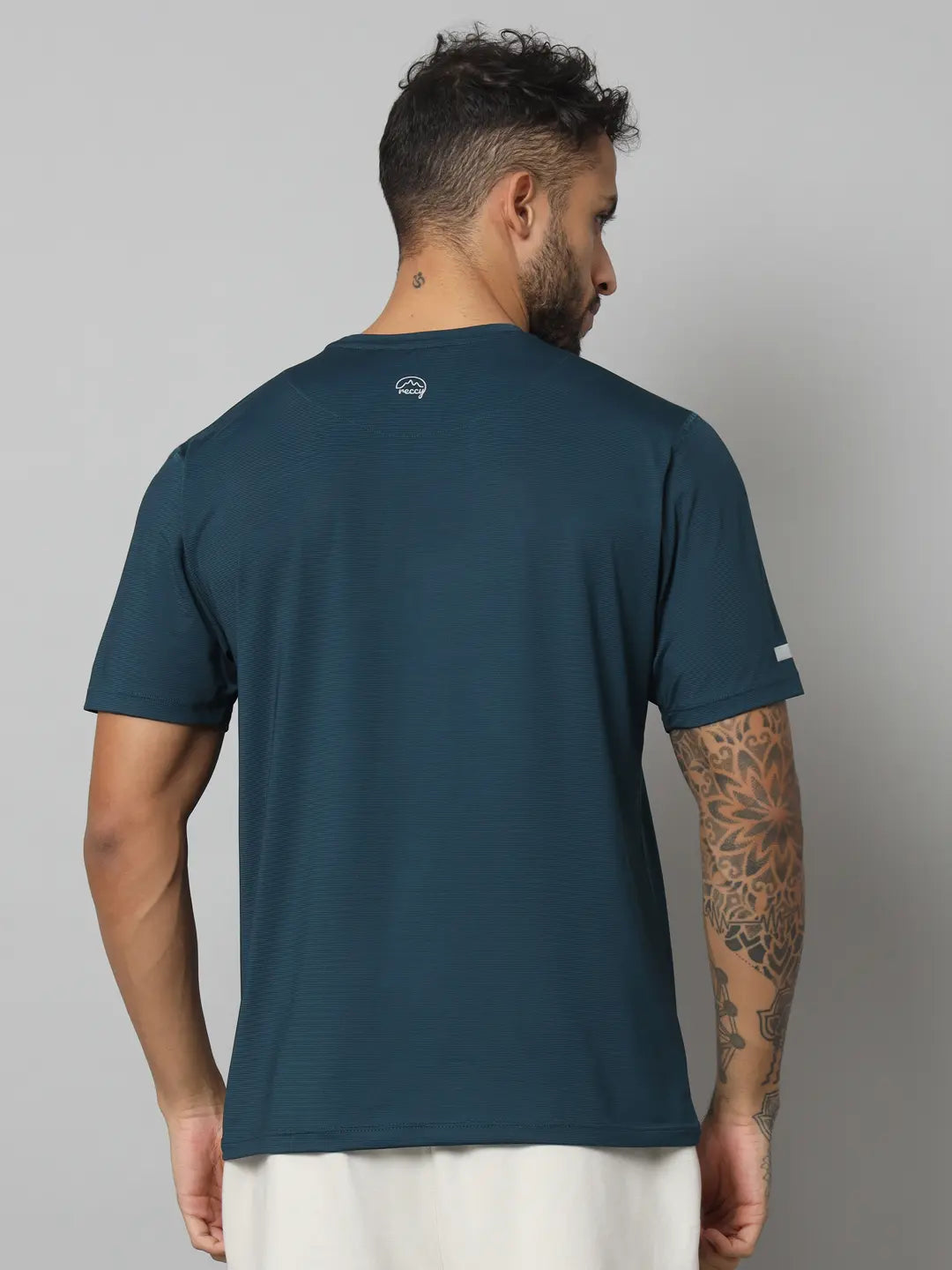 Pacific Blue Men's Ultralight Athletic T Shirt Back side - Reccy