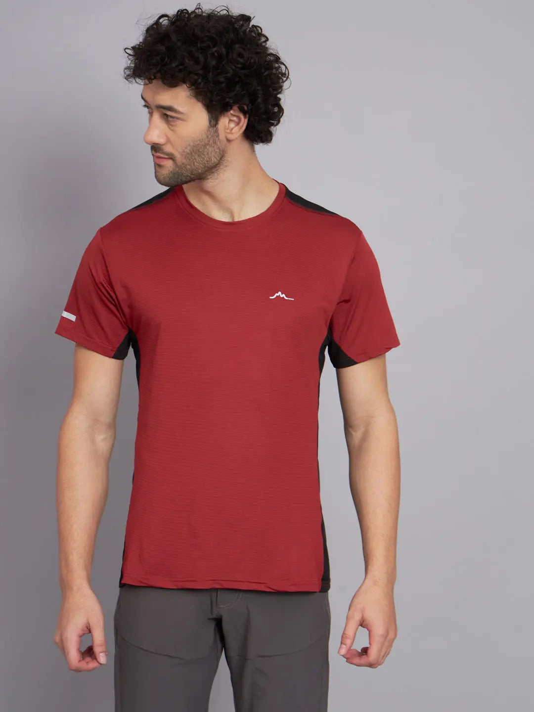 Rust Color Half Sleeve Tshirt for Men - Reccy