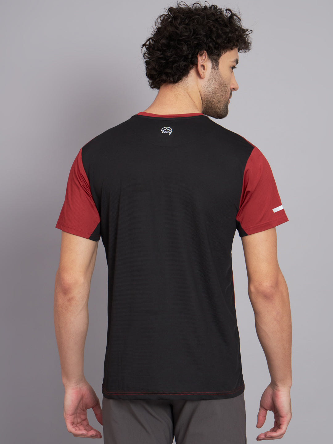 Back Image of Black Color Tshirt for Men - Reccy