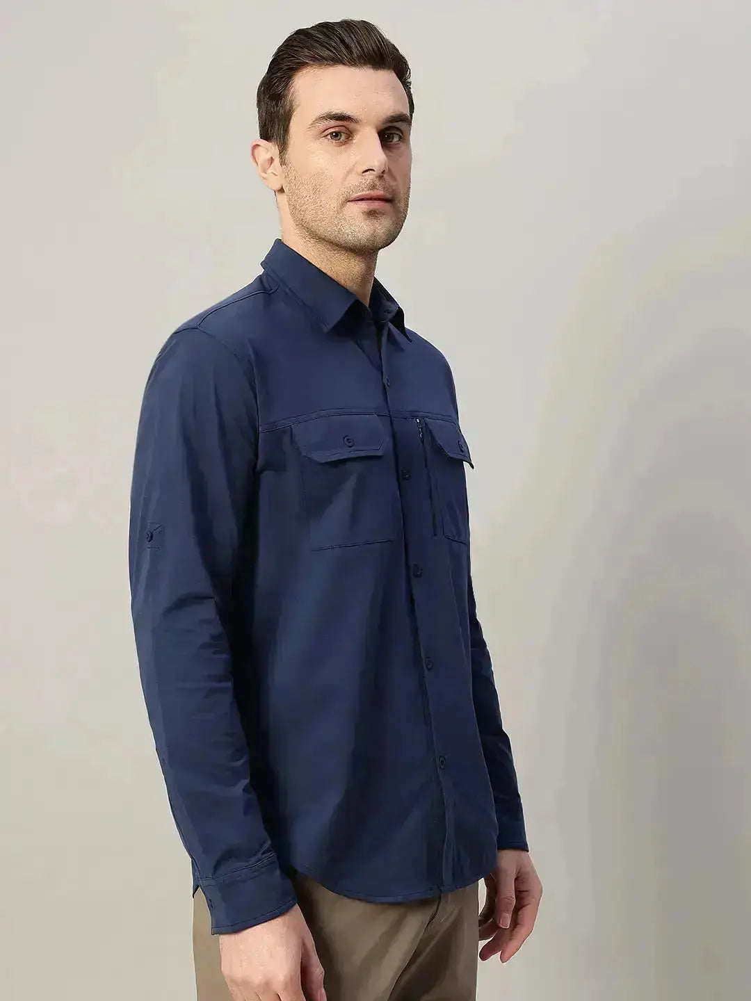 Navy Cargo Shirt for Trekking - Reccy