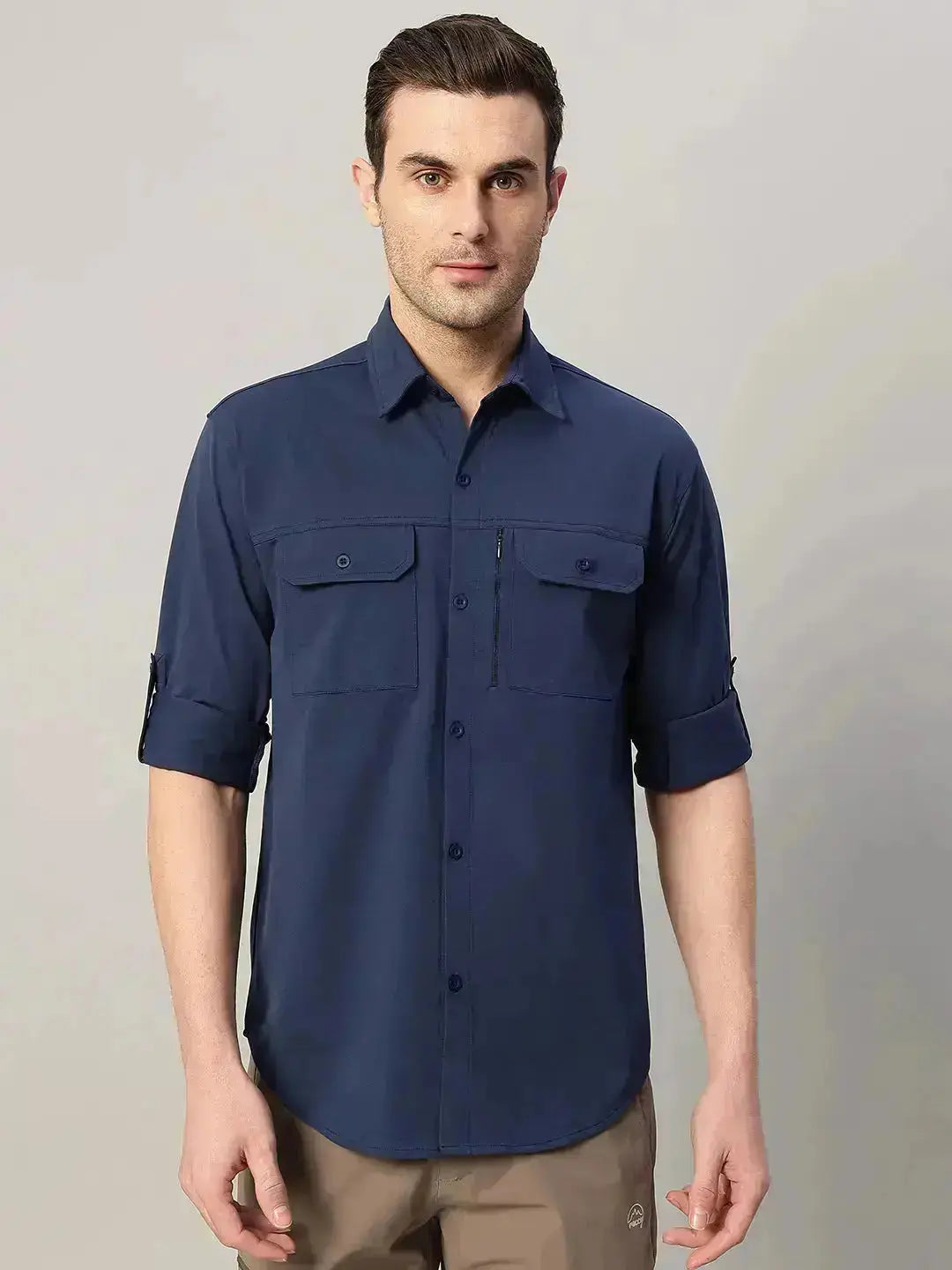 Navy Trekking Cargo Shirt for Men - Reccy