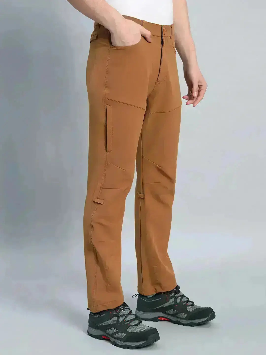 Trail Tan Warm Trekking and Hiking Pants | Right Side | Reccy