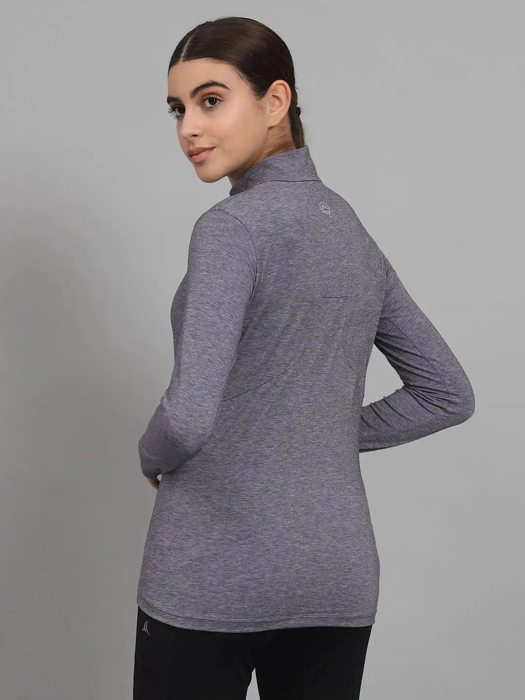 Women's Nomadic Full Sleeves T Shirt - Purple Gray Reccy