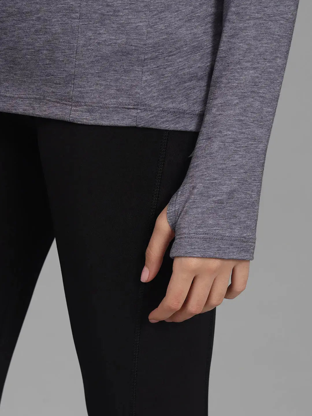 Women's Nomadic Full Sleeves T Shirt - Purple Gray Reccy