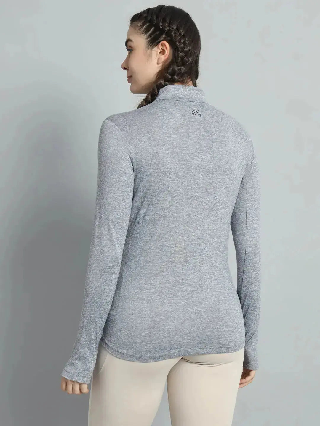 Women's Nomadic Full Sleeves T Shirt - Silver Gray Reccy