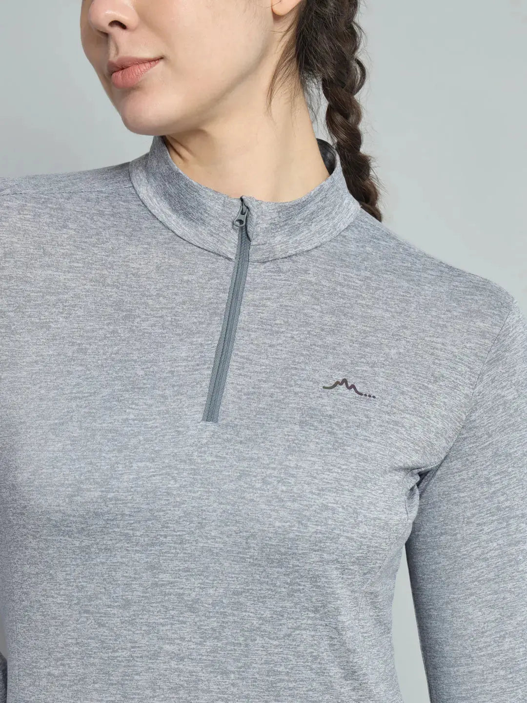 Women's Nomadic Full Sleeves T Shirt - Silver Gray Reccy