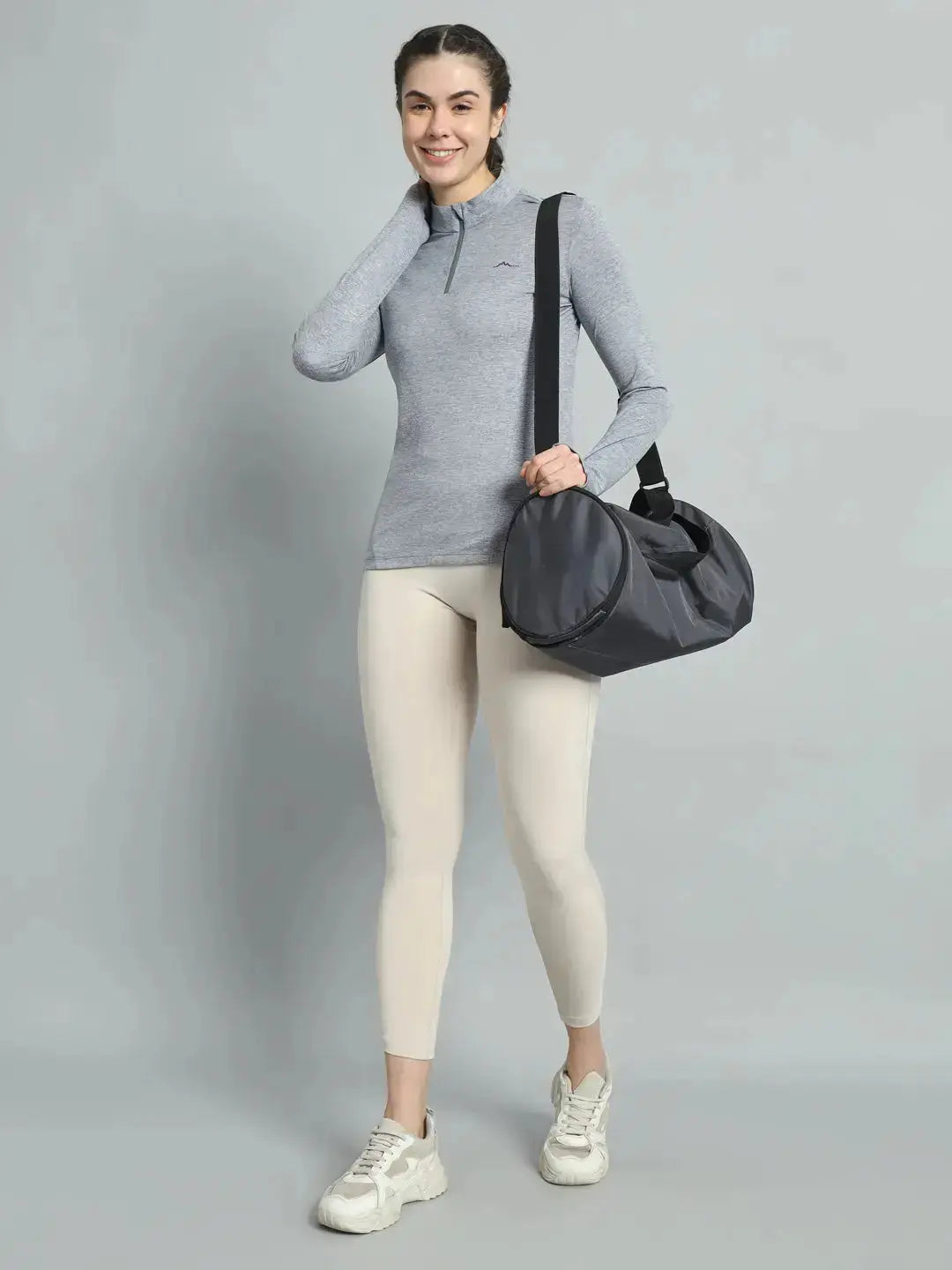 Women's Nomadic Full Sleeves T Shirt - Silver Gray Reccy