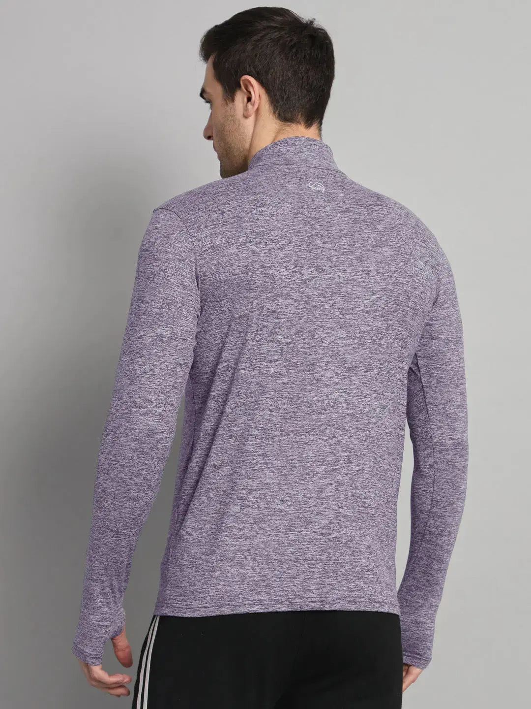 Men's Nomadic Full Sleeves T Shirt - Purple Gray Reccy