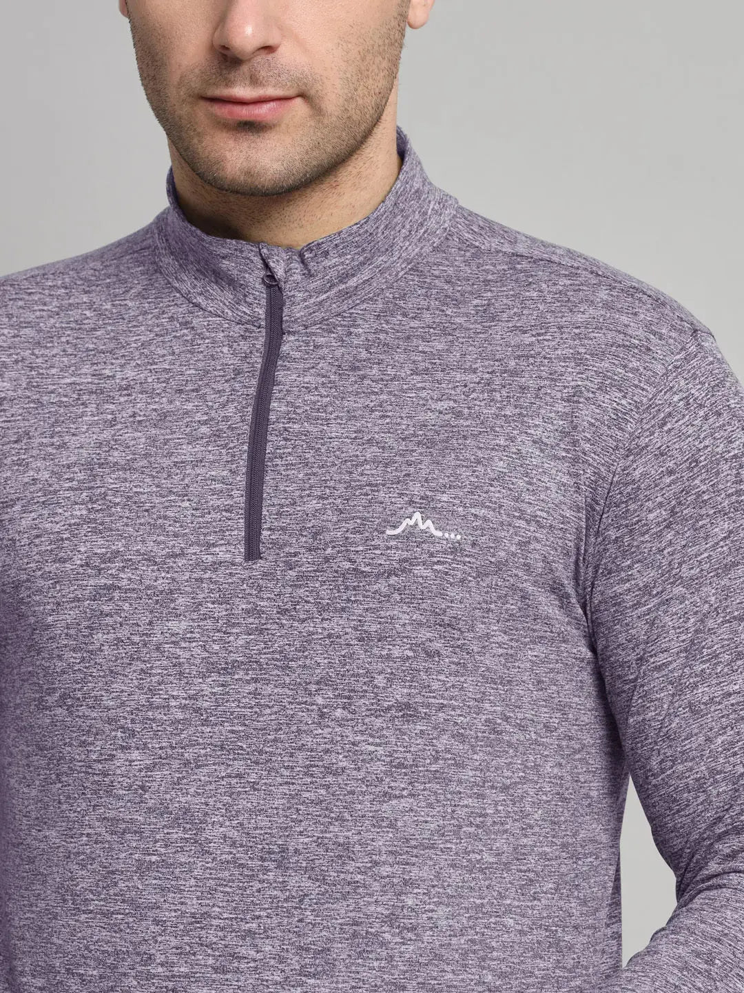 Men's Nomadic Full Sleeves T Shirt - Purple Gray Reccy