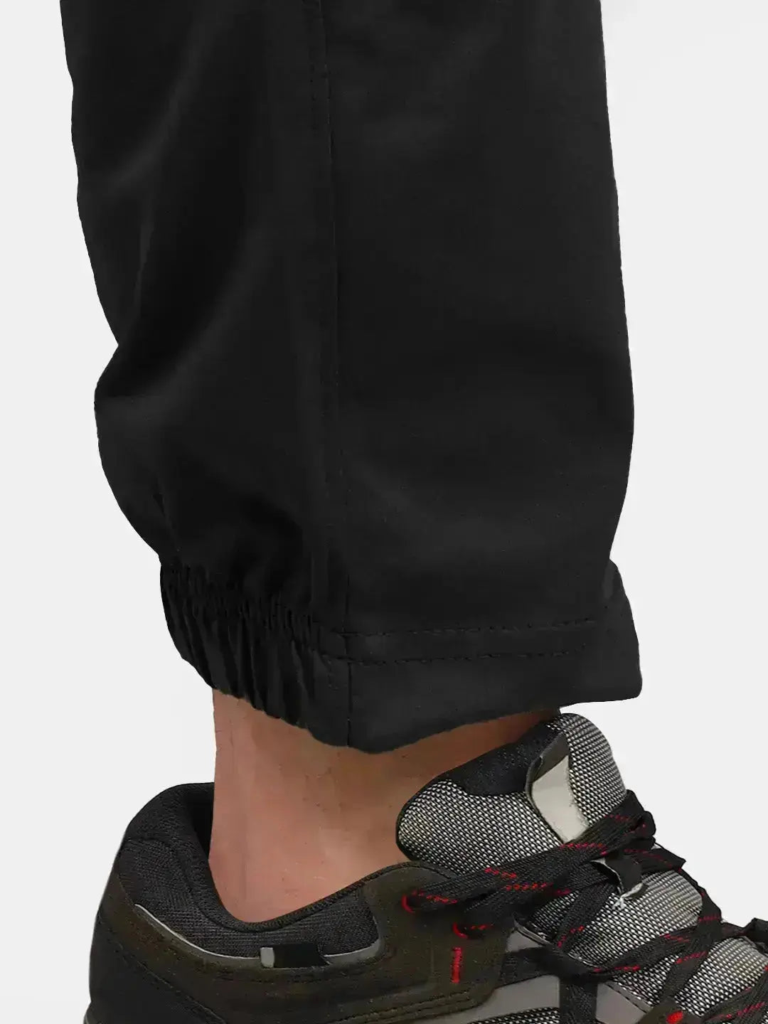 Men's TechFlex Black Jogger with Hem - Reccy