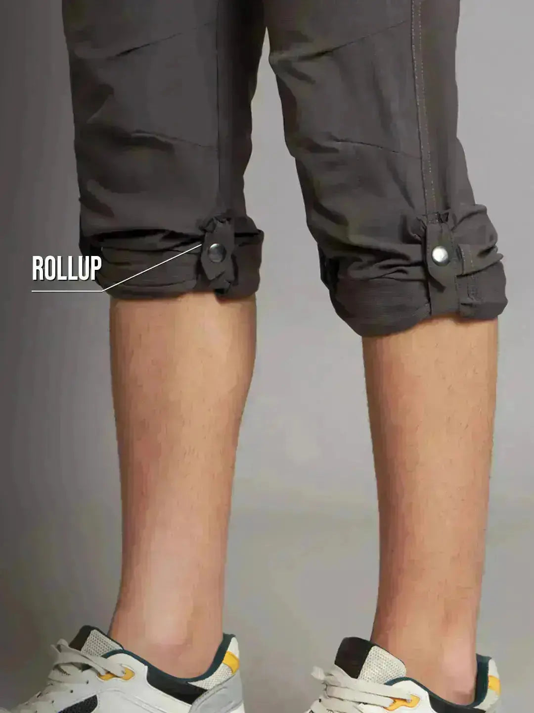 Rollup | Mountain Gray Warm Trekking and Hiking Pants | Reccy