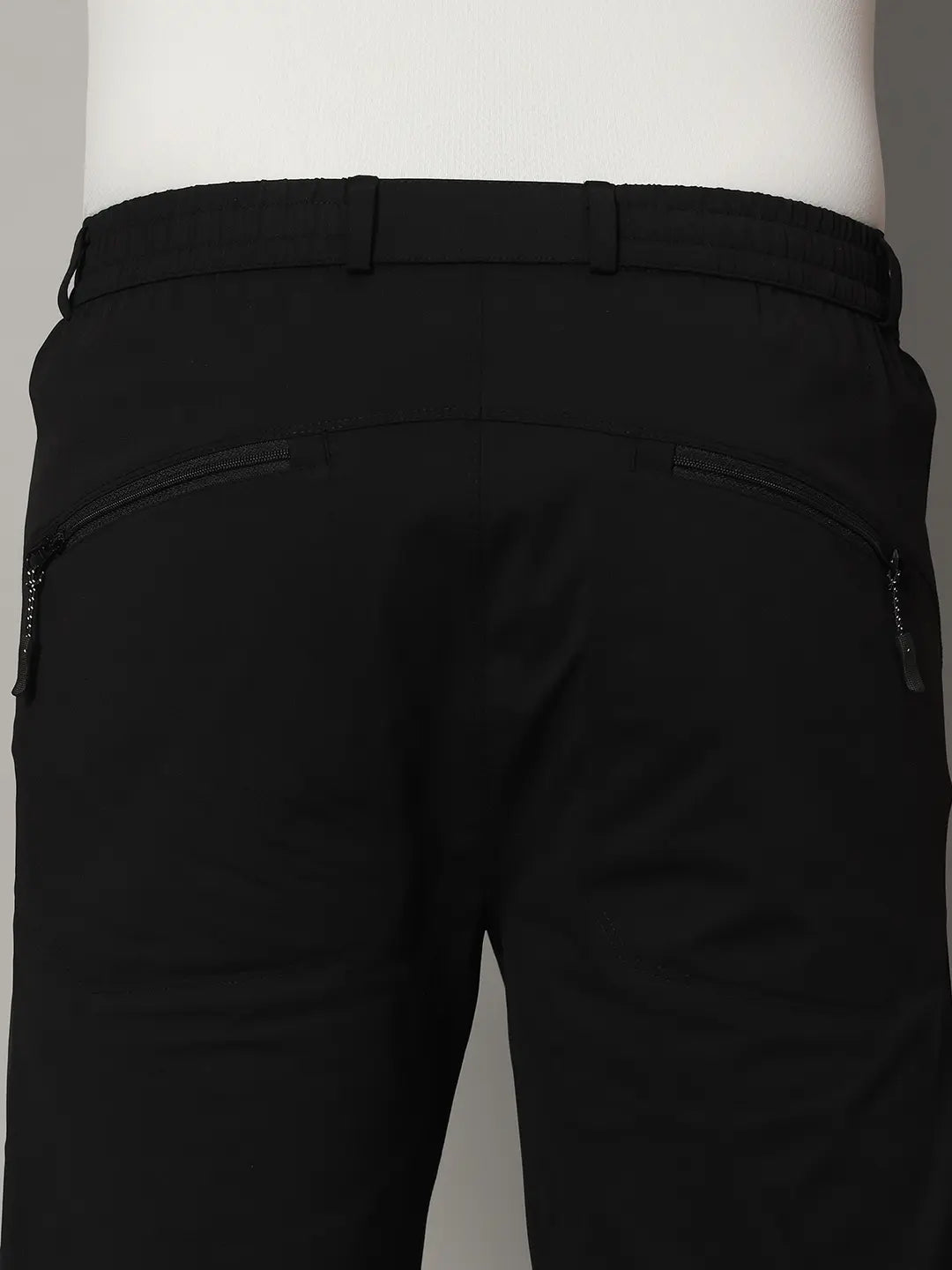 Back Pockets of Black Color Shorts for Men - Reccy