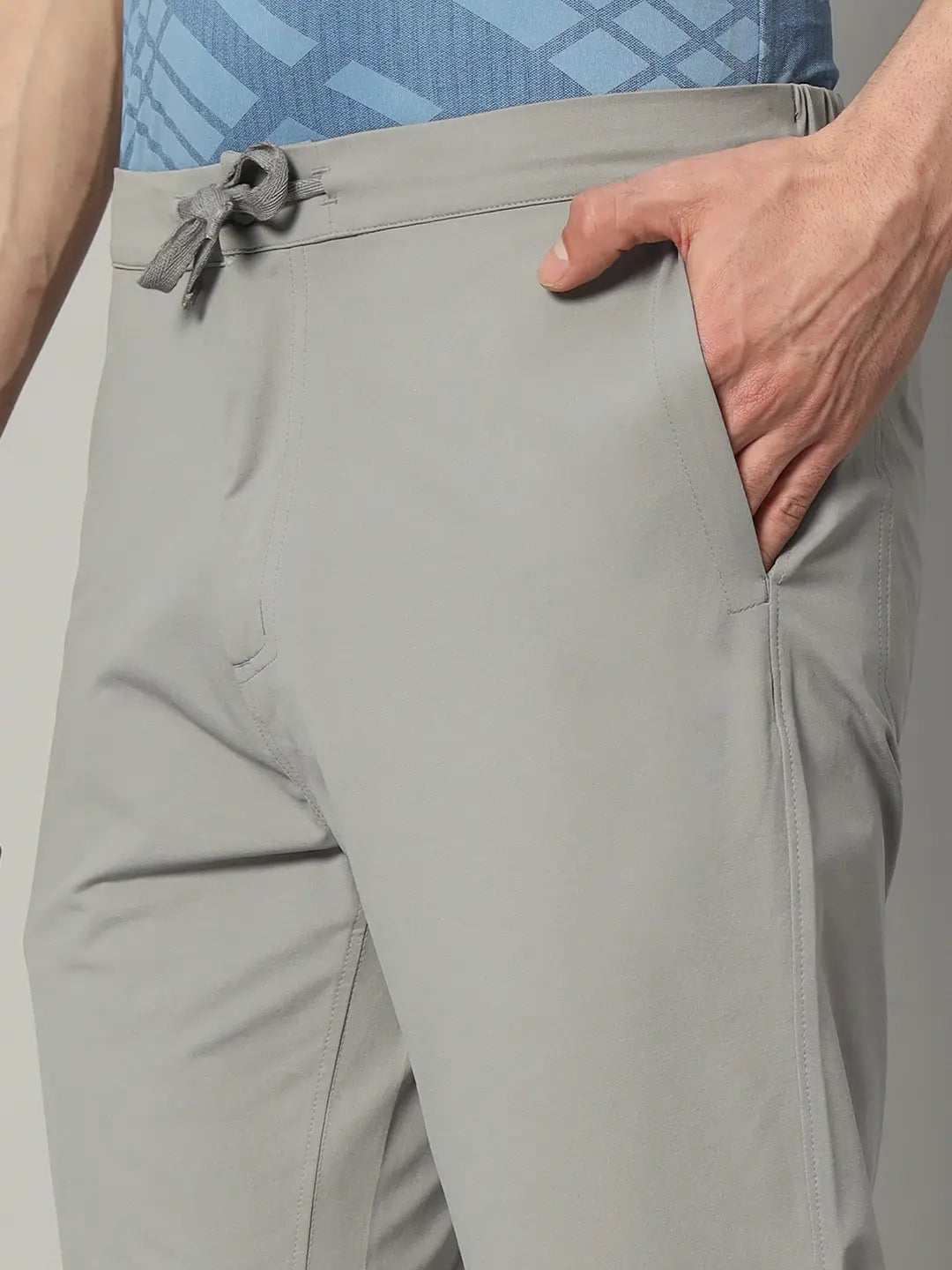 Men's Light Gray Travel Jogger Upper Right Pocket - Reccy