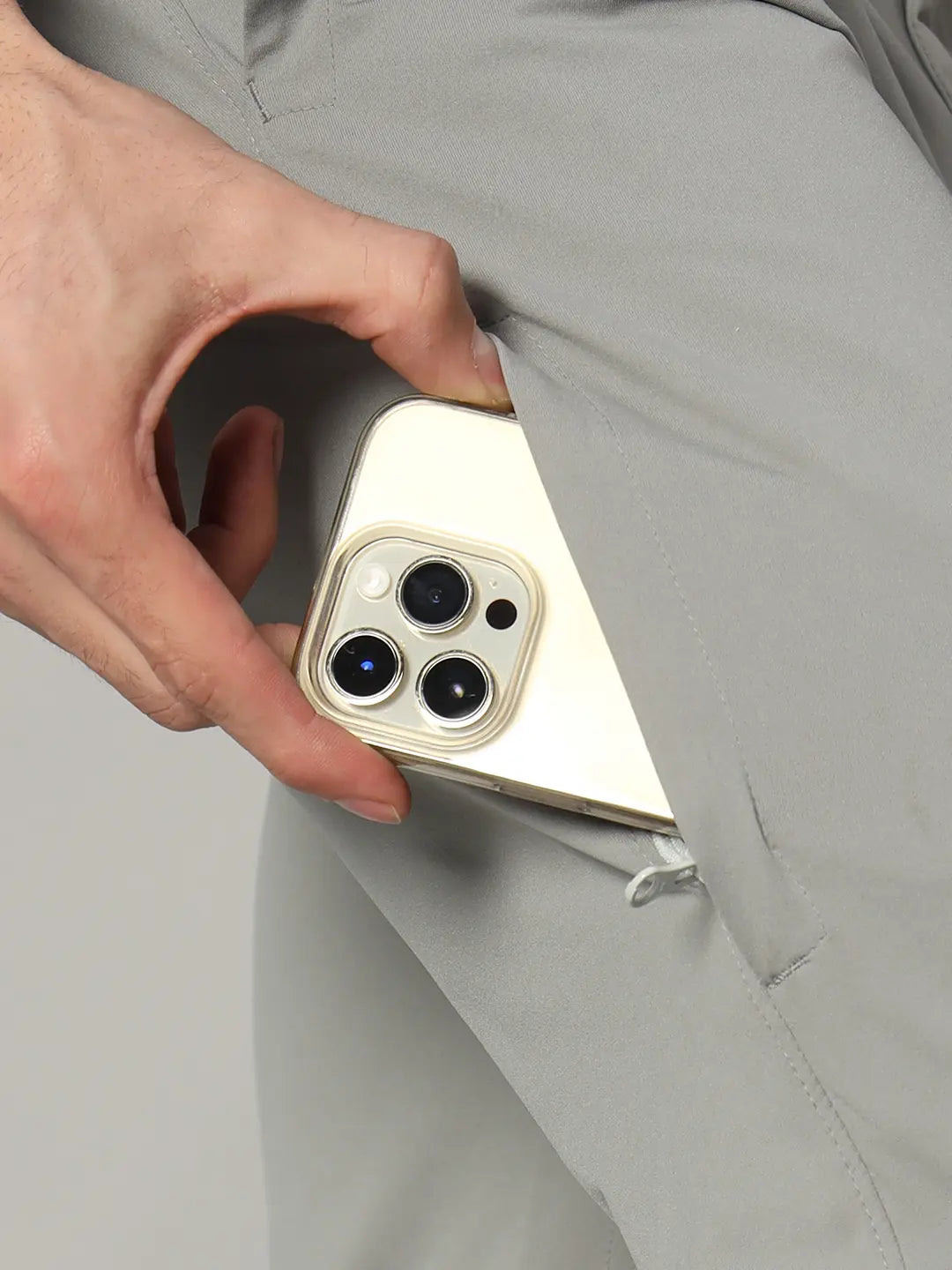 Pocket of Grey Color Nomadic Pants for Men - Reccy