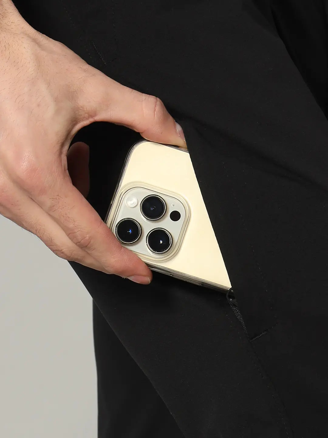 Thigh Pocket of Black Jogger