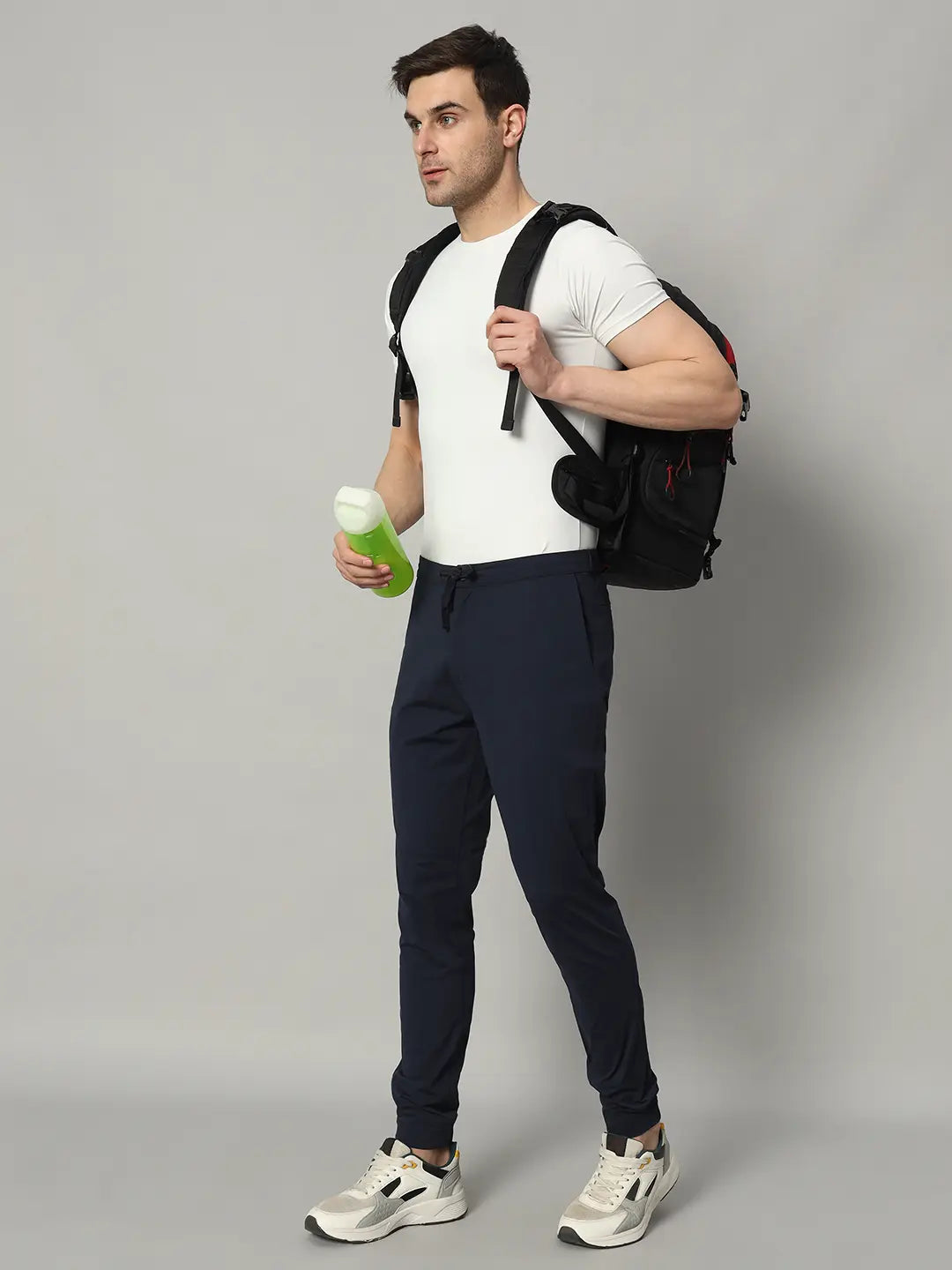 Left Side Image of Navy Blue Color Nomadic Pant for Men - Reccy