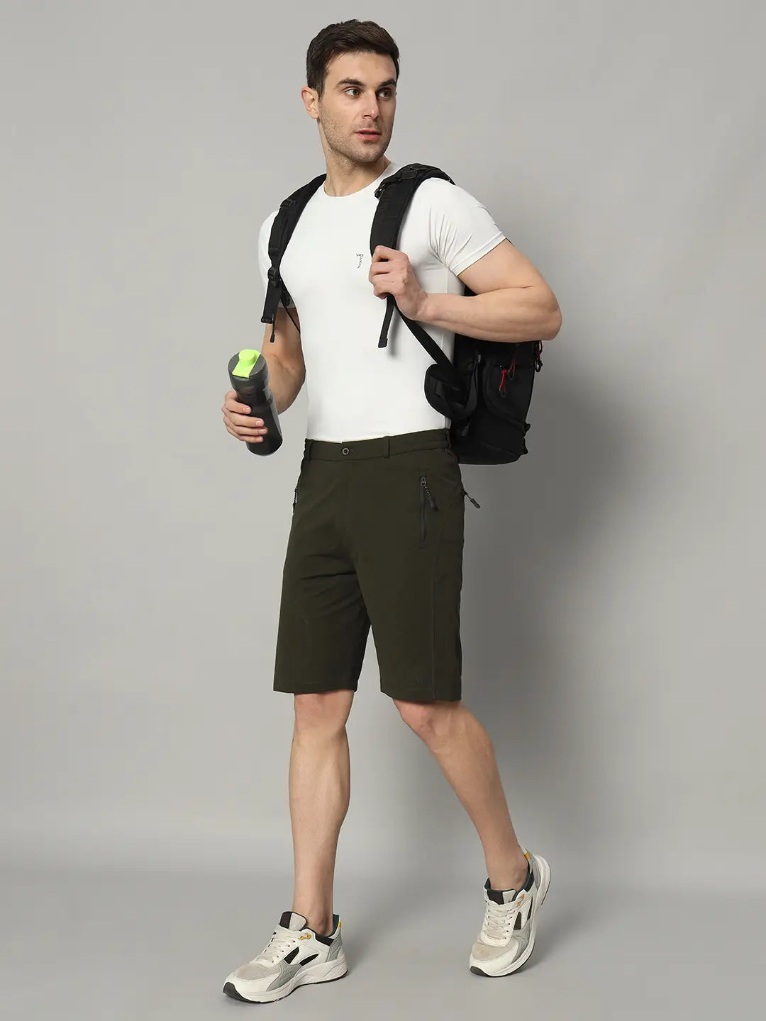 Olive Green Color Shorts for Men