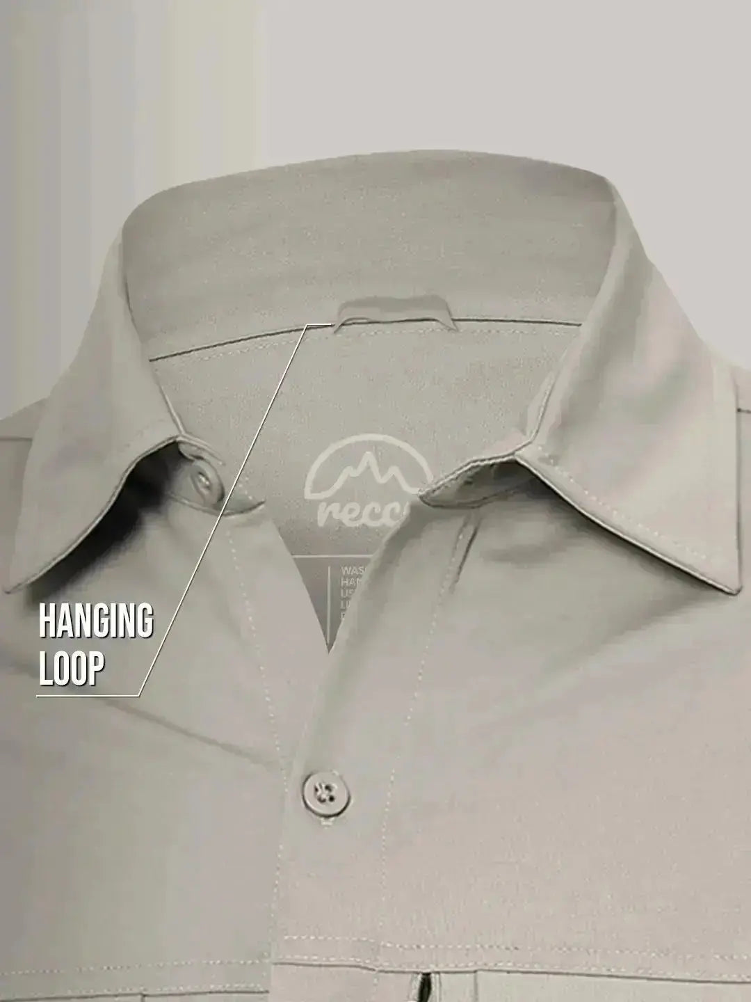 Hanging Loop Light Grey Cargo Shirt for Men - Reccy