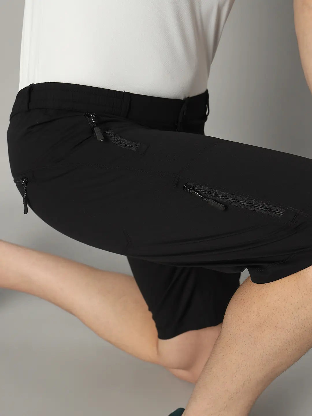 Stretchable Black Color Short for Men - Reccy