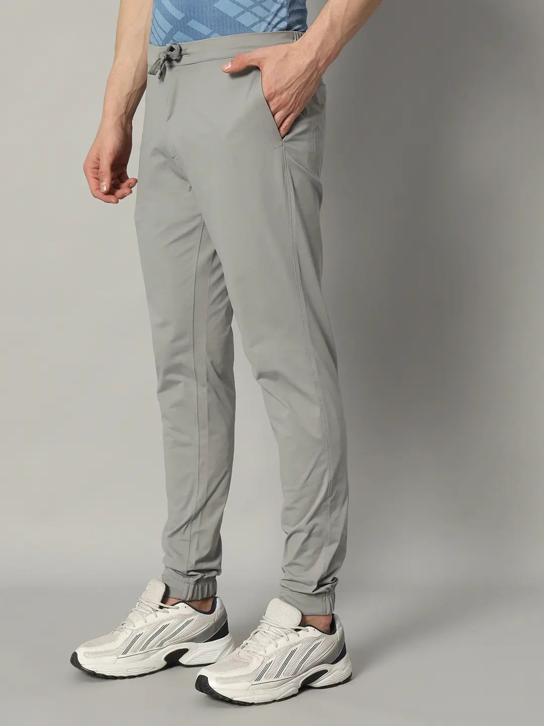 Men's Light Gray Travel Jogger Left Side - Reccy