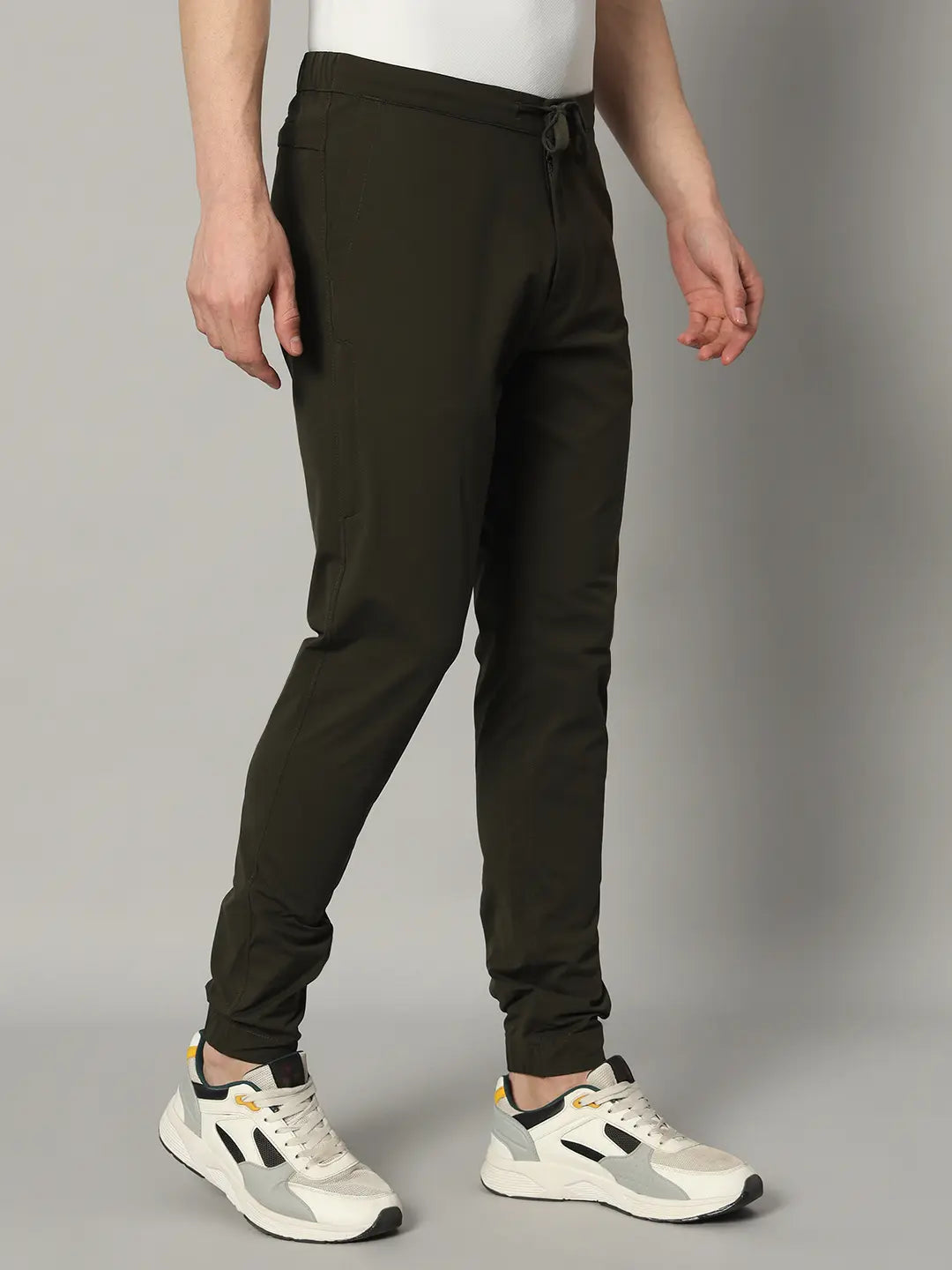 Right Side of Olive Green Jogger for Men - Reccy