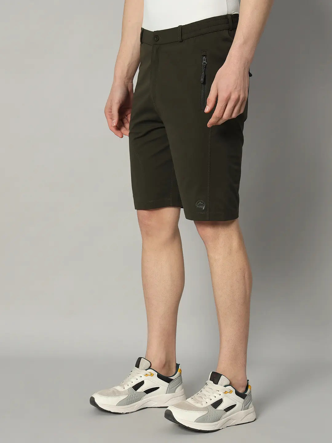 Right Side Image of Olive Green Color Shorts for Men
