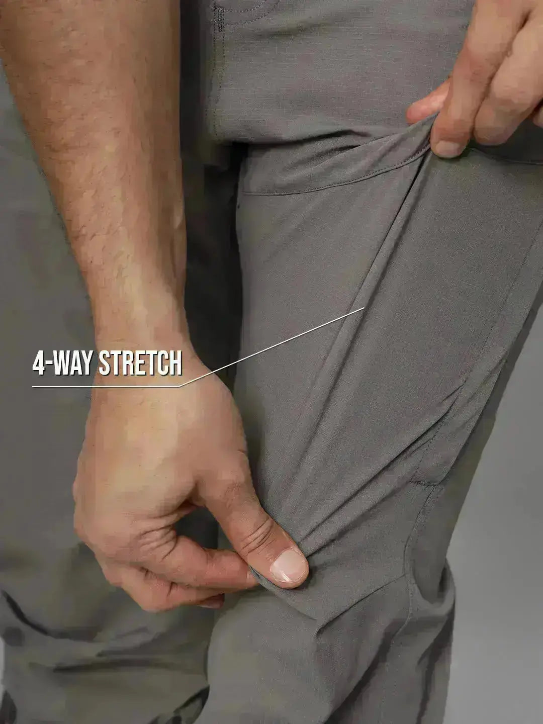 Stretchable Light Gray Mountain Trekking and Hiking Pant - Reccy