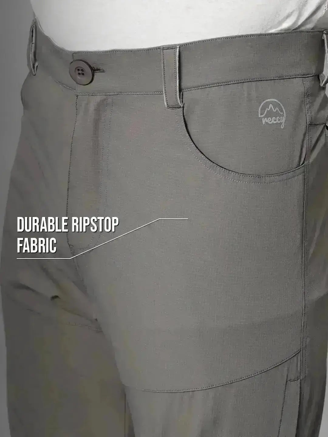 Fabric of Light Gray Mountain Trekking and Hiking Pant - Reccy