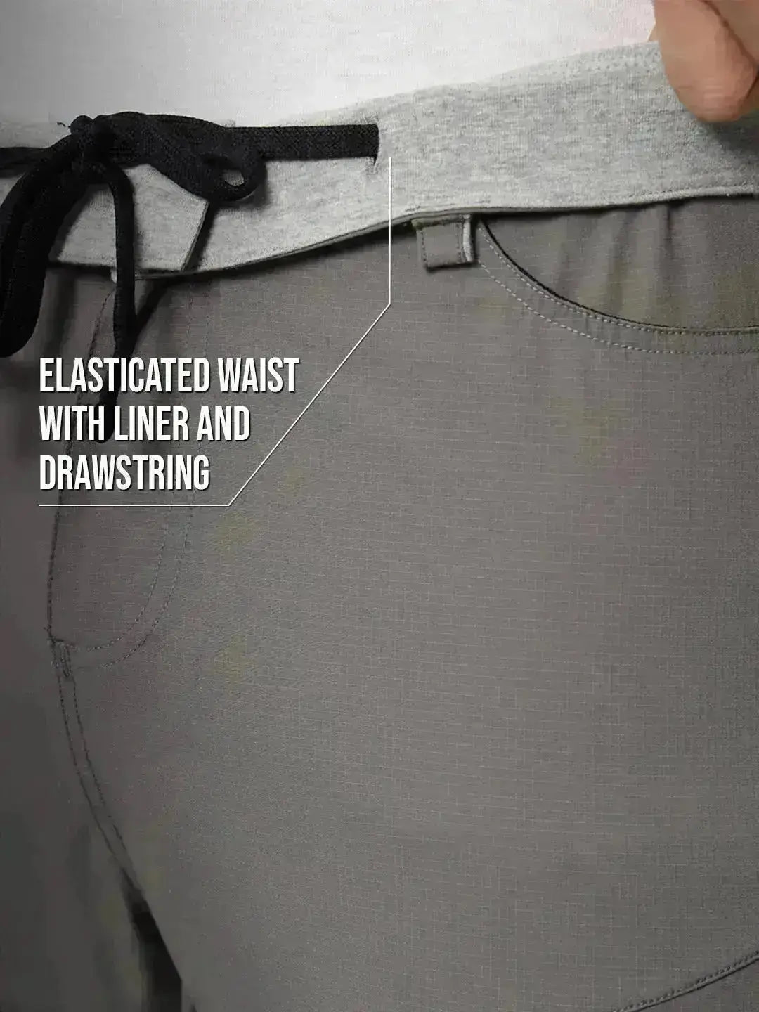 Elastic of Light Gray Mountain Trekking and Hiking Pant - Reccy