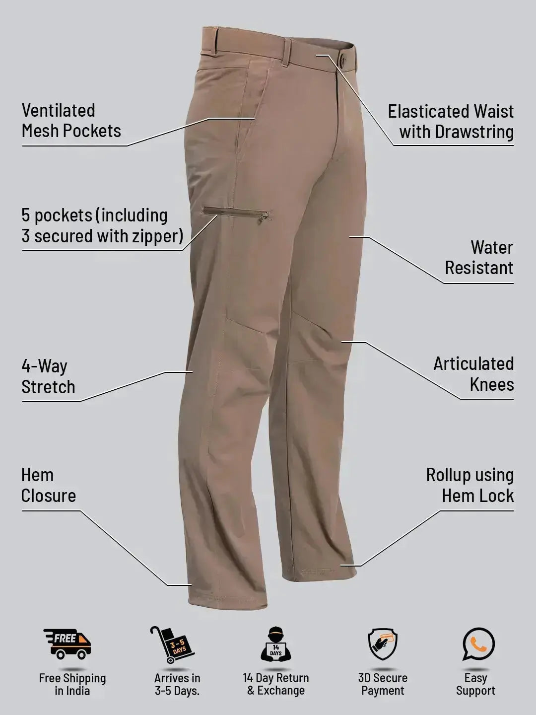 Nomadic Lite Pants - Olive Reccy