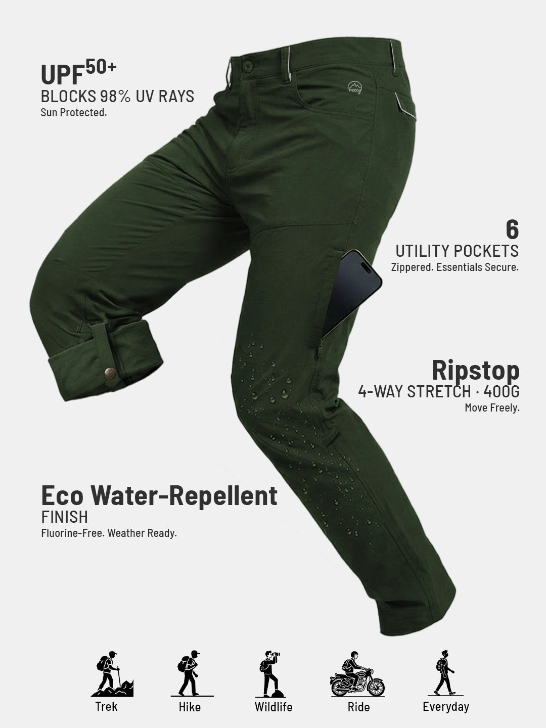 Nomadic Pants - Perfect for Trekking and Hiking - Reccy