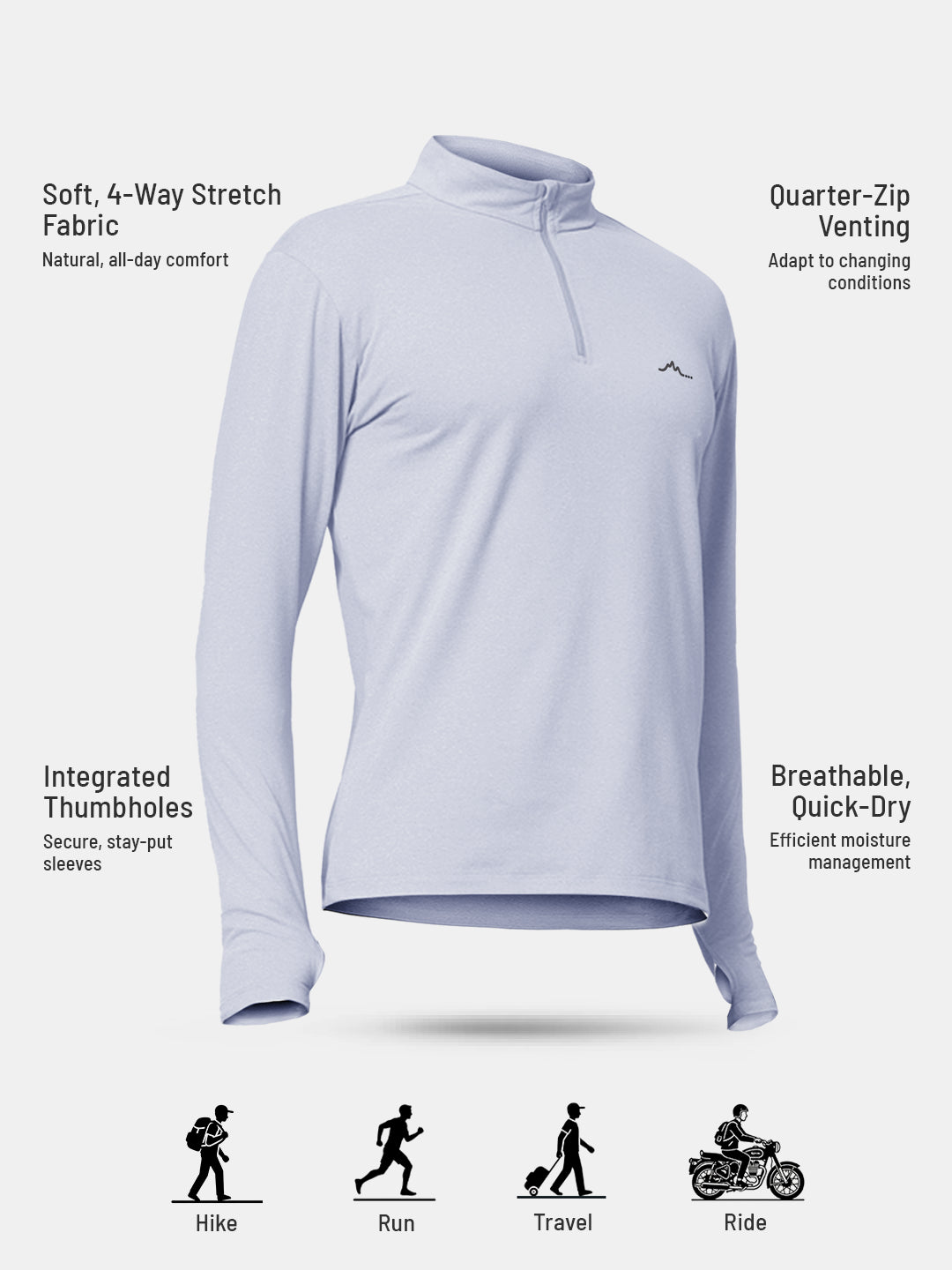 Buy Lavender Full Sleeve Tshirt | Upto 15% Off | Reccy