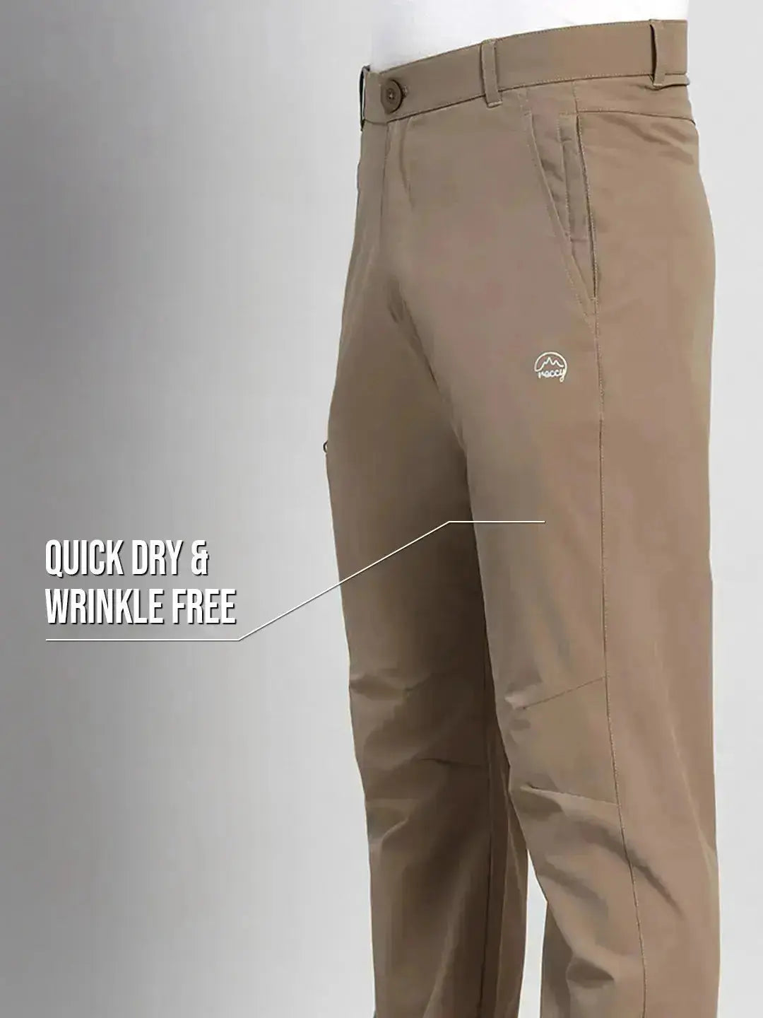 Wrinkle Free | Biege Quick Dry Pant for Men | Reccy