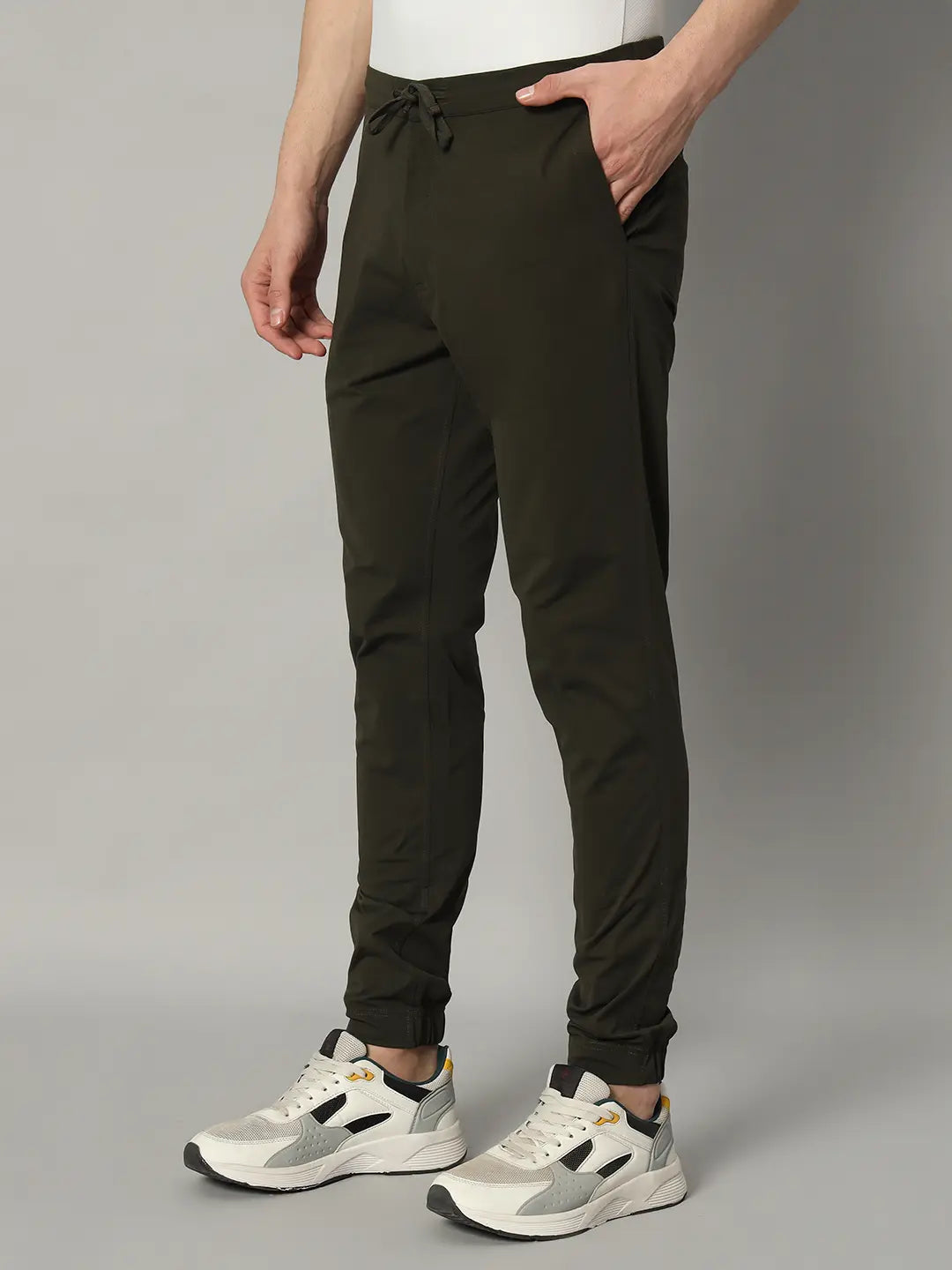 Right Side Image of Olive Green Color Nomadic Pants for Men - Reccy