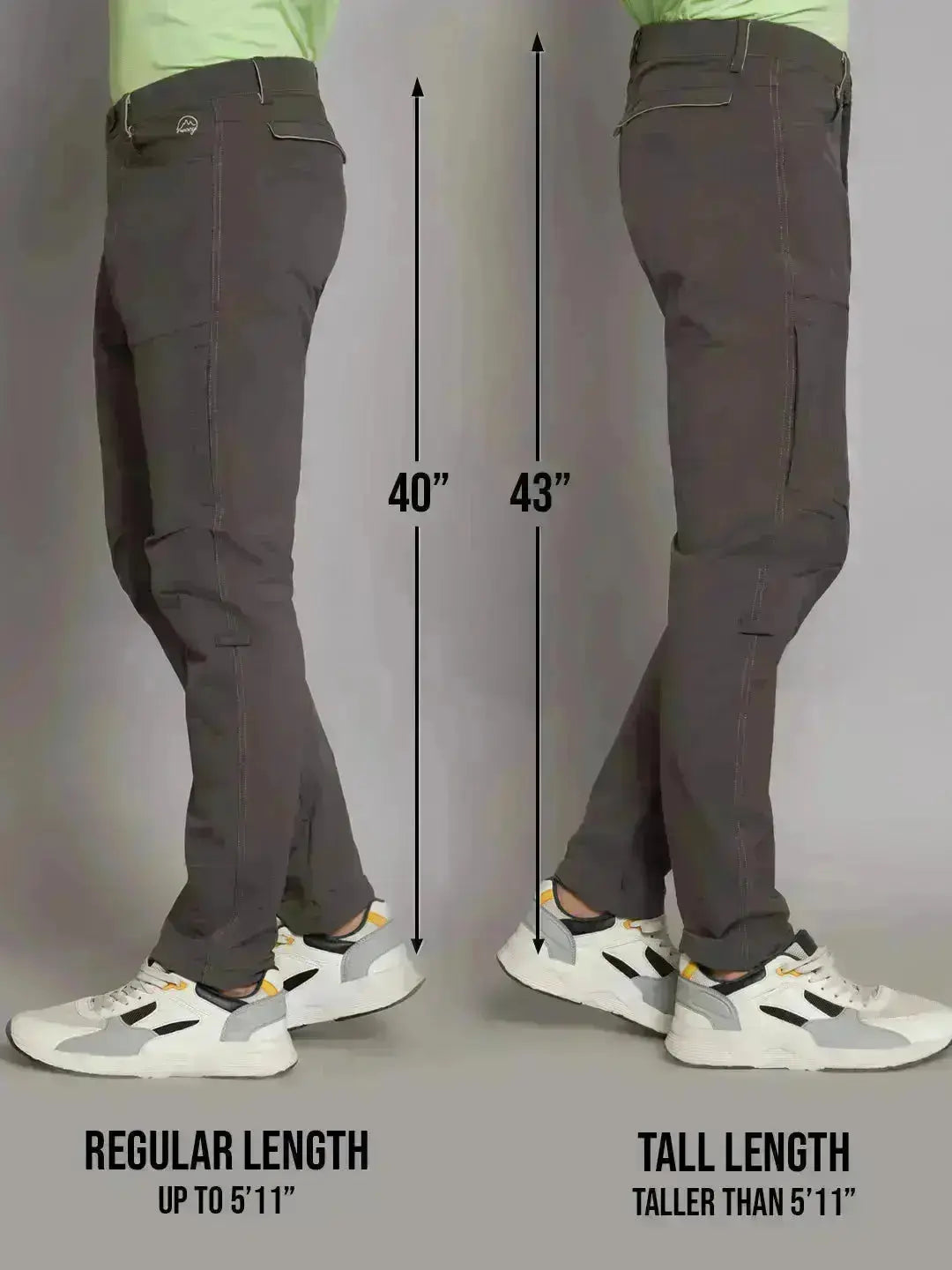 regular and tall reccy gray nomadic cold weather pants