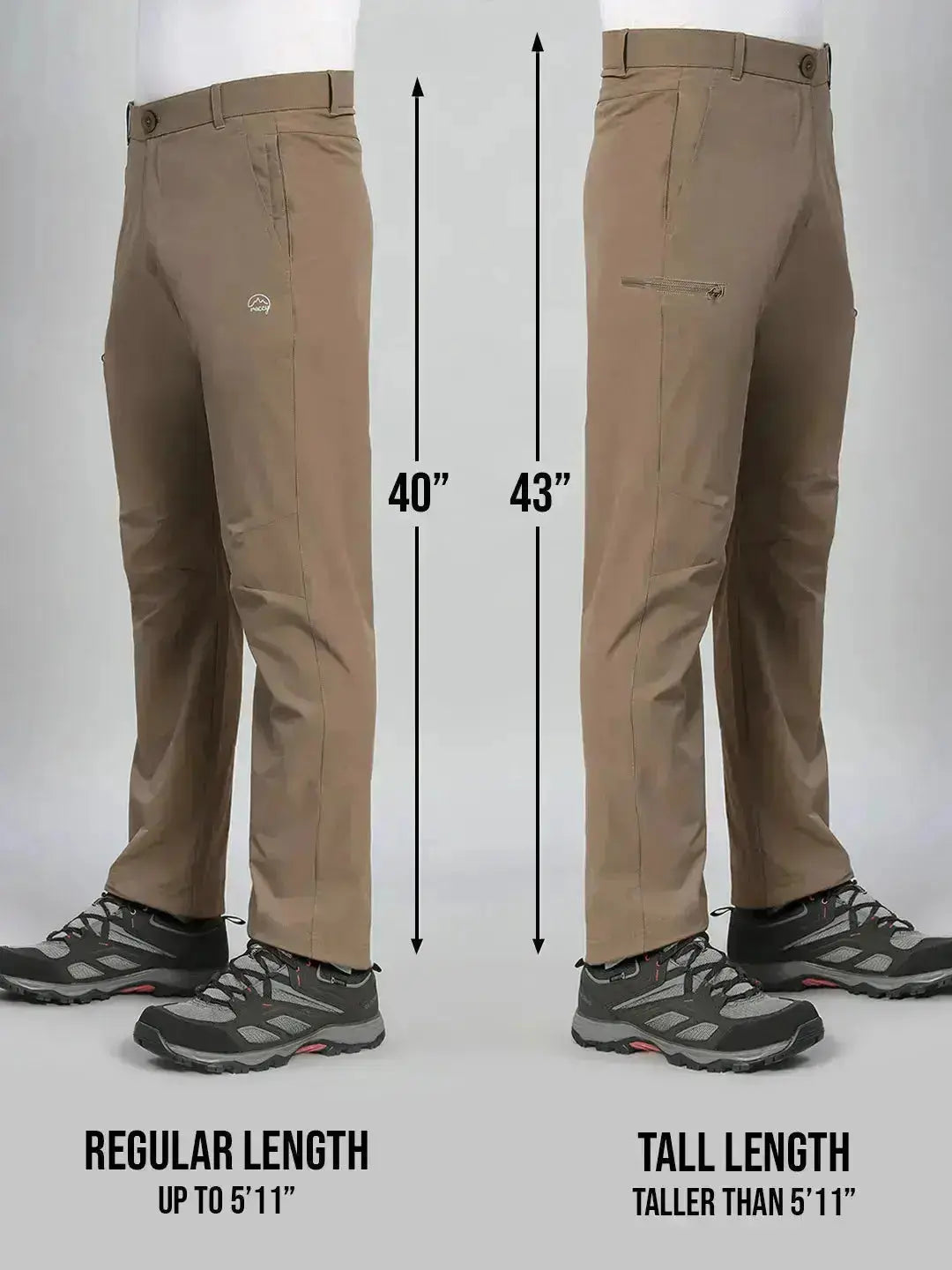 Length Size | Biege Quick Dry Pant for Men | Reccy
