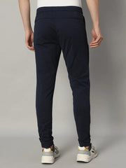 navy blue joggers for men back side -  reccy