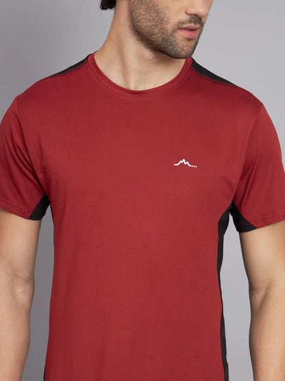 Rust Color Half Sleeve Tshirt for Men - Reccy