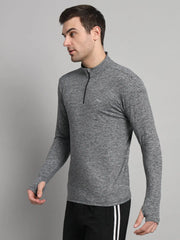 Men's Nomadic Full Sleeves T Shirt - Charcoal Gray