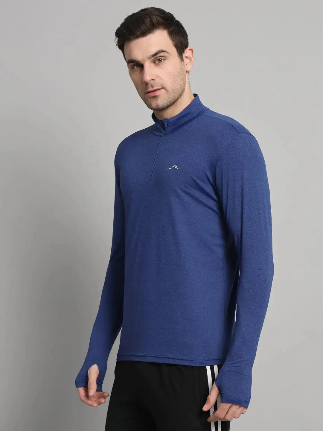 Mens Blue Long Sleeve T shirt - Reccy
