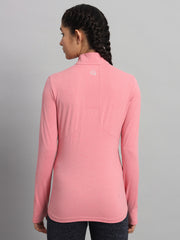 womens pink long sleeve t shirt back side