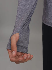 grey colour full sleeve t shirt - Reccy