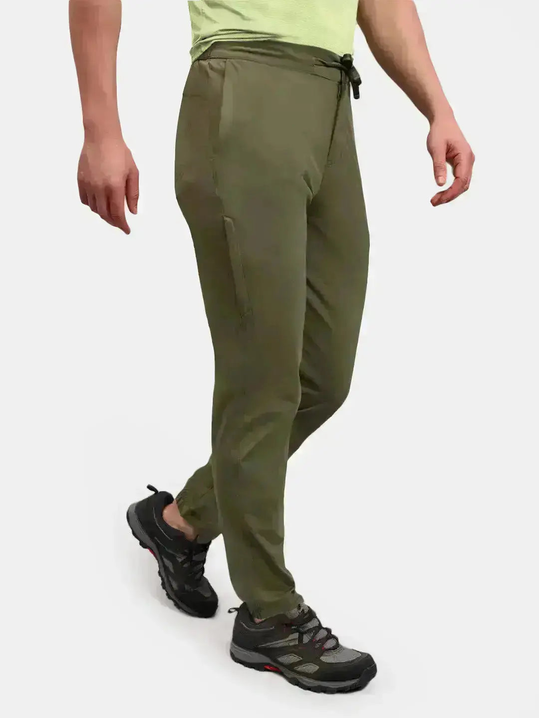 Urban Classics Stretch Jogging Pants Olive - Cotton Twill Joggers With Button & Zipper, Size XL
