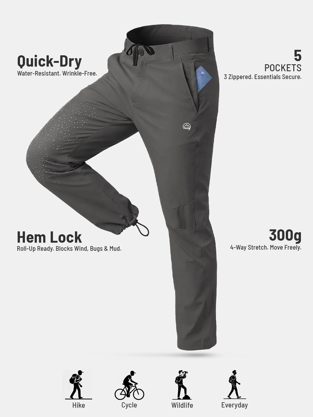 Nomadic Lite Pants | Lightweight Trekking and Hiking Pants| Ideal for Summers