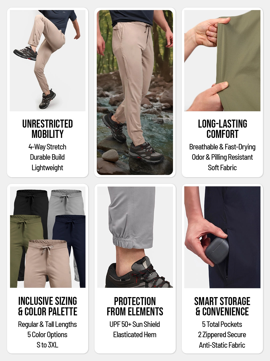 Zipper Joggers for Men
