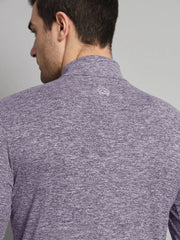 Men's Nomadic Full Sleeves T Shirt - Purple Gray Reccy