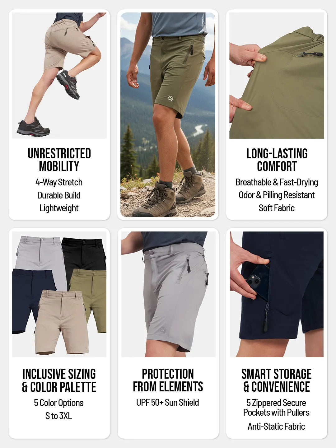 Men's TechFlex Shorts - Trail Green Reccy