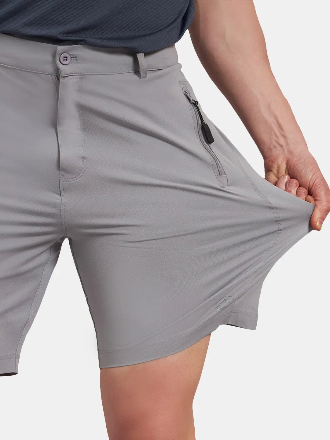 Stretchable Cargo Shorts for Men - Grey - Reccy